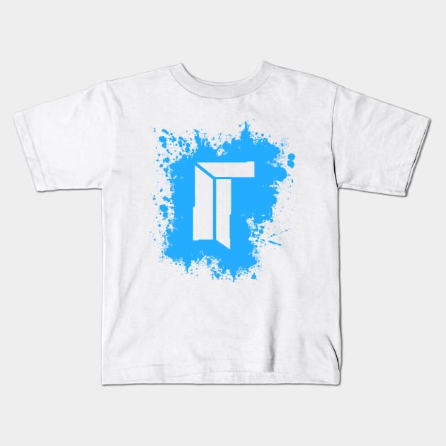 Titan Splat - Blue Kids T-Shirt by cfg_judas